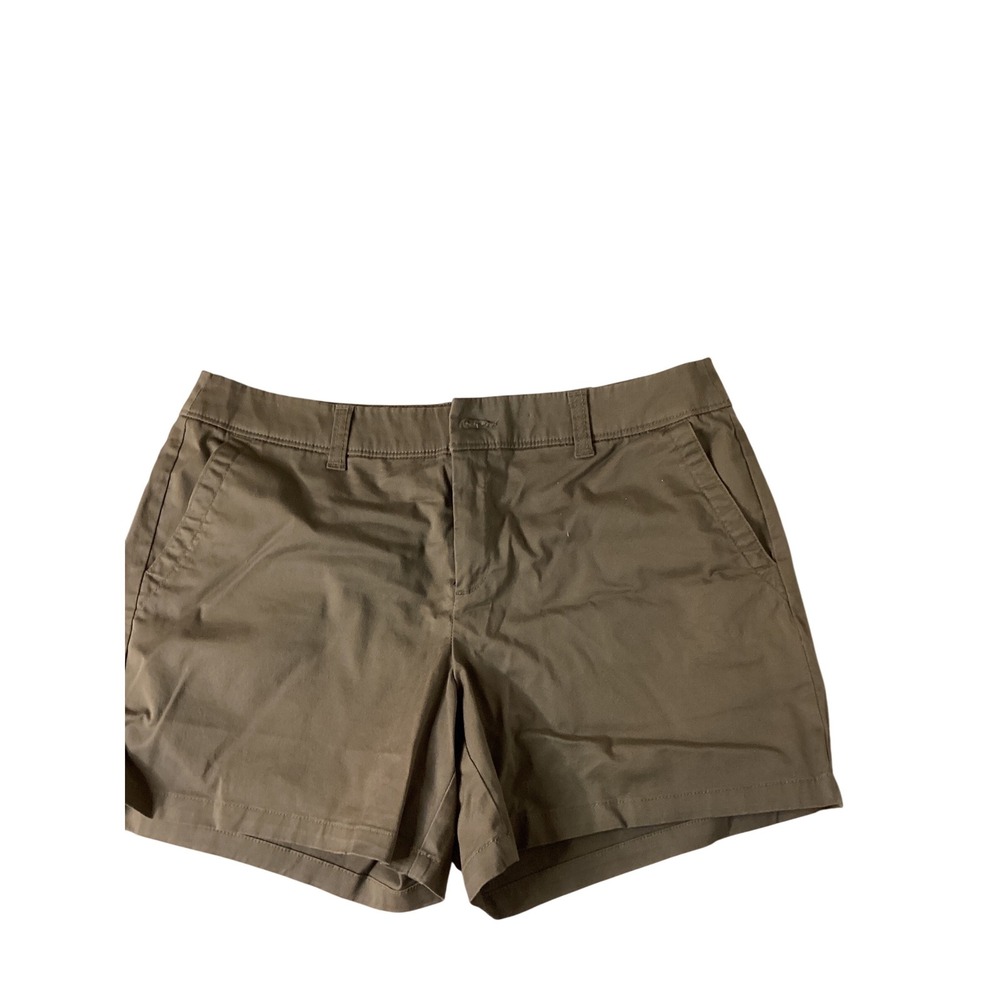 Liz Claiborne Classic Twill Shorts Walnut Brown Women Size 12 NWT 851-3164